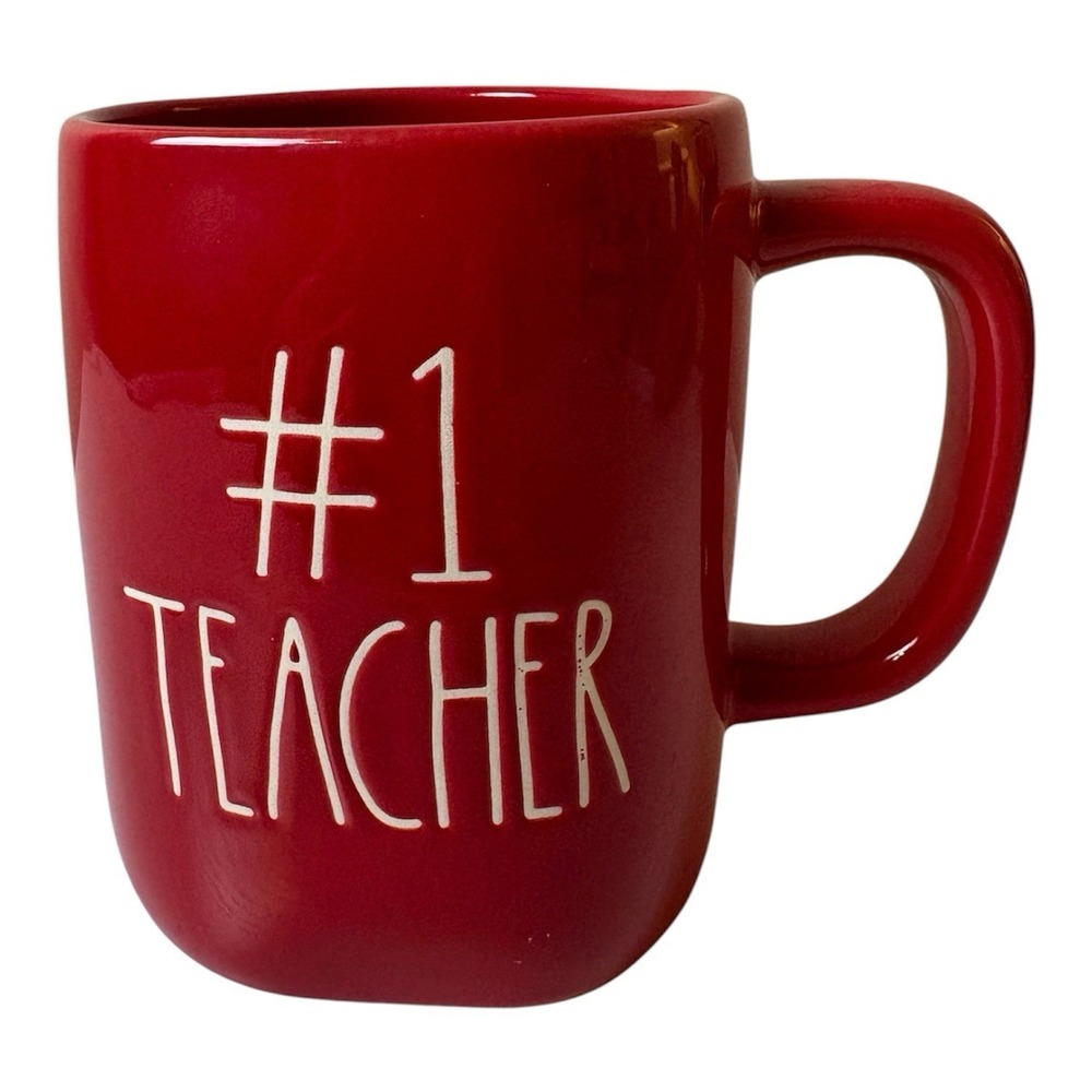 RAE DUNN RED #1 TEACHER MUG TEACHER GIFT